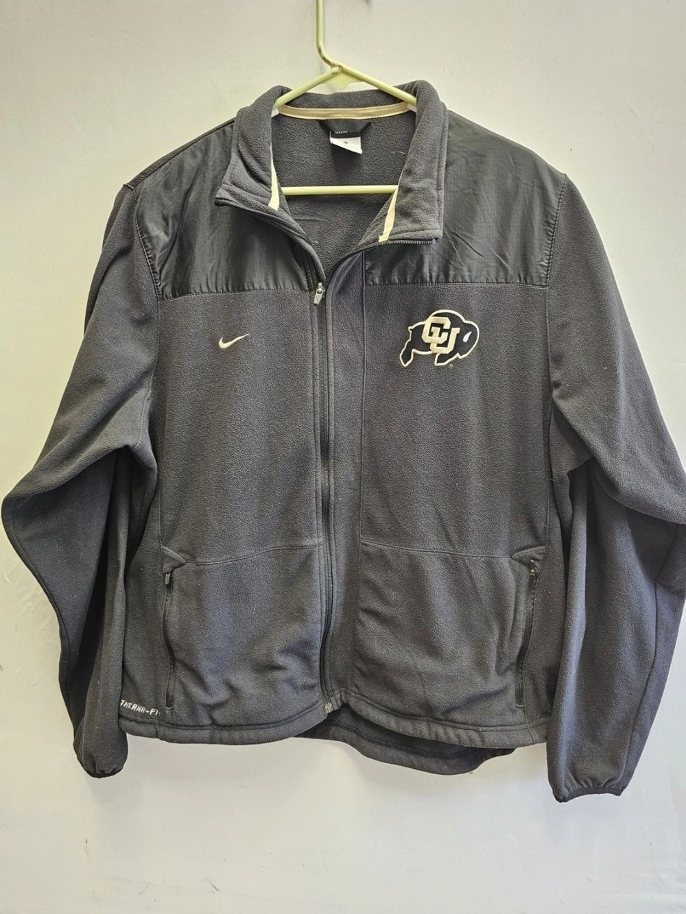 Nike CU Buffs Colorado Buffaloes Therma-FIT Jacket Mens XL Black Full Zip